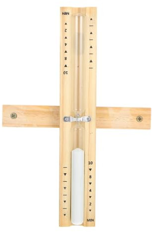LABRIMP Sauna Sanduhr Holz 15-Minuten Timer Glas Sauna Erinnerungstimer Haushalts Sanduhr Robust Vielseitig