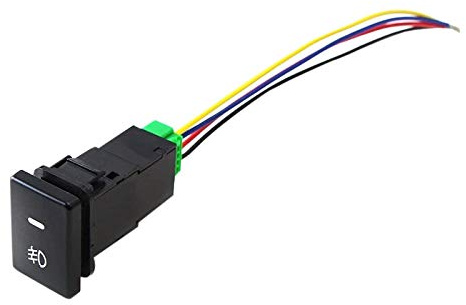 Quystetes Interruttore Un Pulsante 12V Un 4 con Luci di Sfondo Un LED per Fendinebbia Barra Un LED DRL (33X22Mm)