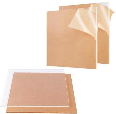 CHUIFAI 4 Stück 300 x 300 x 6 mm Acrylplatte Eckig, Transparent Acrylplatte Quadratisch Acrylglas Platten, Acryl Kunststoffplatte Klare Acrylplatten für Acrylschilder, Displays, Bilderrahmen, Malerei