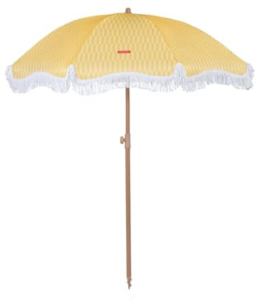 Flamingueo Sombrilla Playa, Piscina, Terraza Exterior, Protección UPF 50+, Altura y Orientación Regulable, Funda de Transporte, Poliéster, 210 x 180 cm