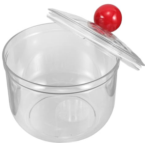 HOLIDYOYO Contenedor De Almacenamiento Hermético Para Azúcar Palillos Hisopos Bolas De Algodón Organizador De Cocina Tapa Transparente