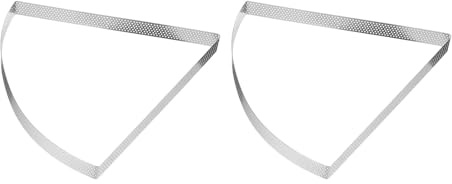 Kvartsman 2 stycken bakramar i sektor 21 cm kakformar med spegelbeläggning för köket hemma mat osttillverkningsverktyg, silver