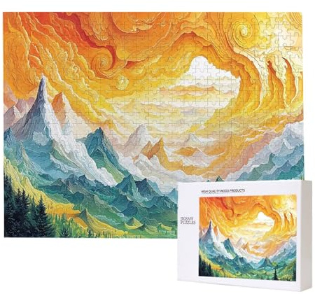 Puzzle 1500 Teile Erwachsene Berglandschaft, Impossible Klassische Jigsaw Puzzles 87 x 57cm, Geschicklichkeitsspiel für die ganze Familie, Puzzle farbenfrohes Legespiel Home Dekoration Geschenk k-758