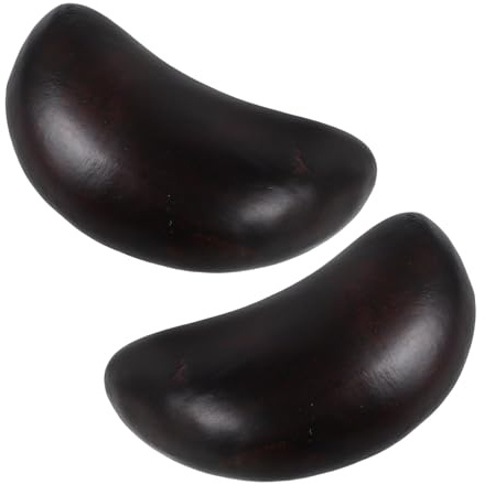 ULTECHNOVO 2 Piezas Cáliz de Madera de Ébano Diseño Ornamental de Copa en Forma de Media Luna para Altar en Casa, Color Duradero y Función de Adivinación Espiritual