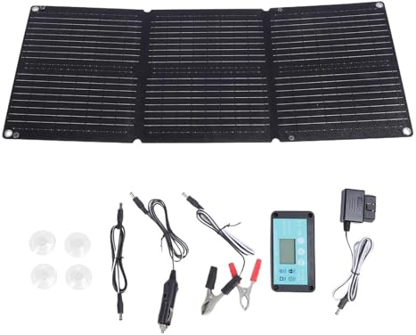 Serveratore del caricatore della batteria per auto solare, caricabatterie | Manutentore automatico impermeabile pieghevole 12-