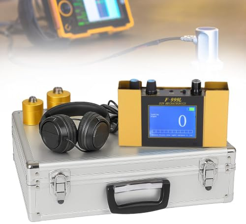 Detector De Fugas De Agua Subterránea, Detector Fugas Agua Profesional | 4 Frecuencias Ajustables, Auriculares Receptores De Alta Frecuencia, 0-100 DB Ajustable, Pantalla Digital