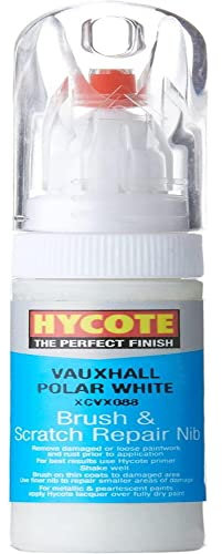 Hycote Brush and Scratch Repair Nib Touch Up Paint, Vauxhall Polar White, 12.5 ml