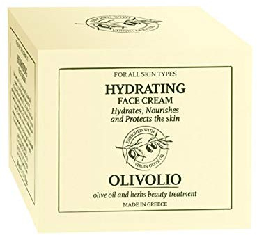 OLIVOLIO Feuchtigkeitscreme / Gesichtscreme mit 86% natürlichen Inhaltsstoffen und 100% Bio extra natives Olivenöl / Hyaluronsäure - ohne Mineralöl und Parabene - 50 ml