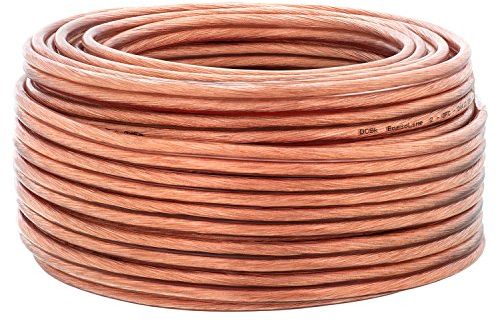 Cavo per altoparlante 15m (Trasparente) DCSk - 2x4mm² - Cavo in rame OFC per HiFi/Audio - 99,99% cavo in rame con isolamento
