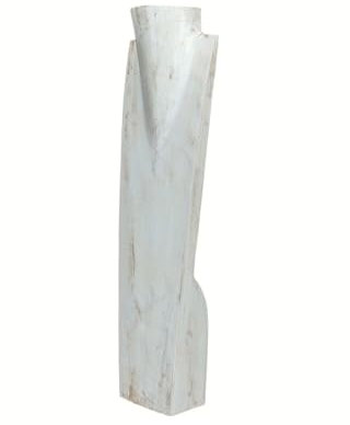 Artigianale présentoir Speciale collane Lunghi H60 cm Busto in Legno Finitura Bianco cérusé