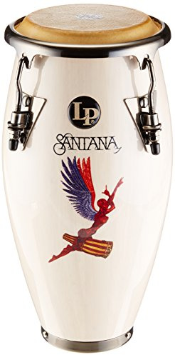 LP Latin Percussion Conga Santana Abraxas Angel LPM197-SNW weiß, brushed Nickel Hardware