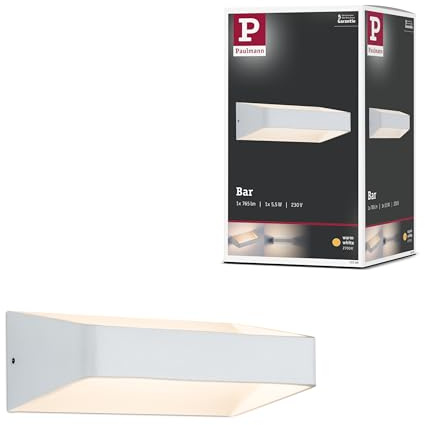 Paulmann 70790 LED Wandleuchte Barr moderne Wandlampe LED Wandbeleuchtung 5,5W Lichtakzente Weiß Lichteffekte 2700K Warmweiß