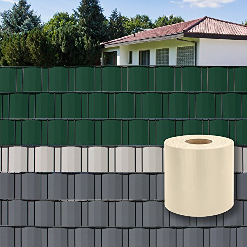 DEMA PVC Sichtschutzstreifen 70 m x 19 cm creme