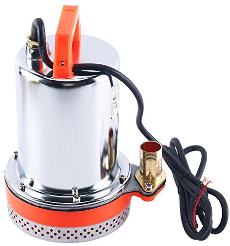 Amarine Made DC 12V Farm & Ranch Solar Water Pump Submersible Well booster Pump 26ft Lift Deep Well Pump(Orange)