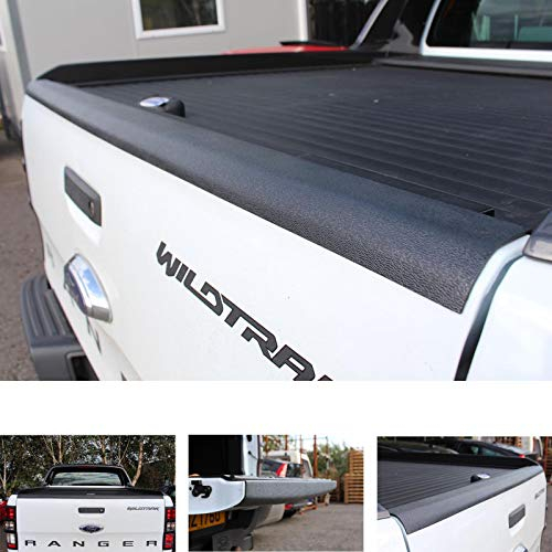 JHCHAN Heckklappen Schutzleiste Ladekantenschutz Abdeckung für Ford Ranger 2012-2022 T6 T7 T8 Wildtrak XL XLT Limited Stormtrak Wolftrak Raptor