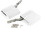 Emuca - Compas pour portes relevables, charnière porte amortisseur force 960-2.350, Acier et plastique, Blanc