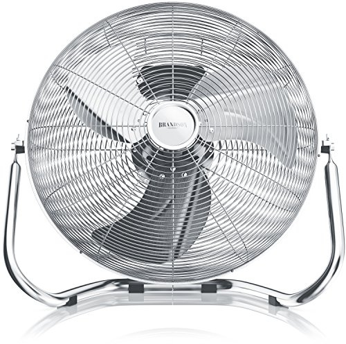 Brandson - Macchina del Vento - L'Originale Super Ventilatore - Largo 53,5cm - 3 - Livelli di Potenza - 160W di Potenza Max - Design Retro - Cromo