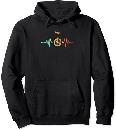 Herzschlag Einradfahrer Einrad Pullover Hoodie
