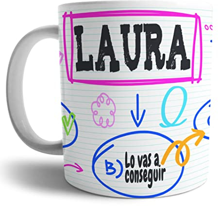 Taza para opositora personalizada con nombre, 11 oz / 330 ml, regalo original y motivacional..