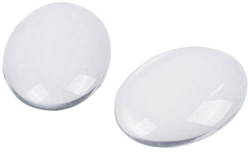 Doumneou Glas-Cabochon-Kuppel, oval, transparent, transparent, 30 x 40 mm, 10 Stück