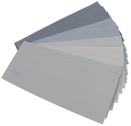 Papel de Lija de Carburo de Silicio, 15 Hojas, Grano 2000 3000 5000 7000 10000, 22,86 x 9,14 cm, para Manualidades Automotrices