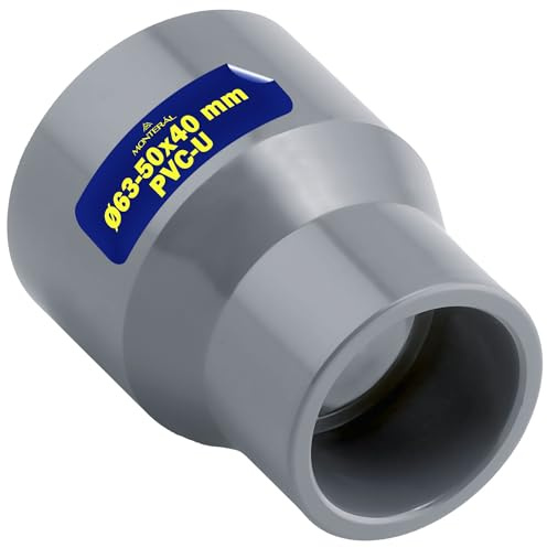 Manchon de Réduction Conique PVC U Mâle Ø40mm Femelle Ø63-50mm | Connexion Adhésive - Garantie de 10 Ans - MONTERAL