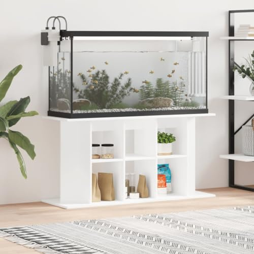 LAPOOH Aquariumständer Weiß 120x40x60 cm Holzwerkstoff, Aquarium Unterschrank, Aquarium Schrank, Aquariumschrank, Aquarium Tisch, Aquarium Stands