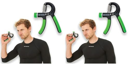 Schildkröt Fitness Handmuskeltrainer Pro, Ökotest sehr gut, Härtegrad einstellbar, Schwarz-Grün, wählbar als Single oder Double Pack