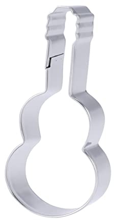 HEMOTON Cortadores De Galletas De Acero Inoxidable Forma De Guitarra Set De 1 Pieza Herramientas De Pastelería Antiadherentes Adecuado Para Fondant y Chocolates Uso Doméstico y Profesional