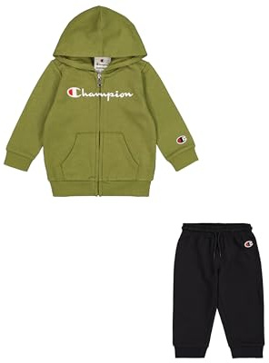 Champion Legacy Script Shop TD (306898) -Ultra-Light Powerblend Fleece Hooded Traje, Verde (GS573), 3 años para Niños