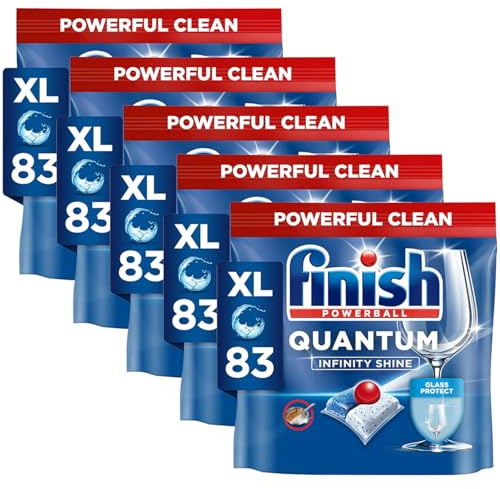 Finish Quantum Infinity Shine Dishwasher Tablets| Pack of 5 x 83 Tabs | 415 Tablets