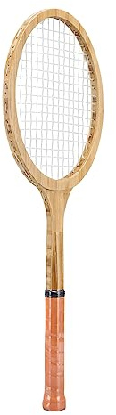 Raqueta de Tenis de Madera Retro, Madera de Pino de 30, 0 Oz, Coleccin Conmemorativa de Estilo Antiguo, Gran Juego de Regalo para Nios y Deportes Al Aire