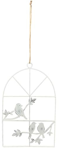 Decorazione per finestra da appendere, vintage, per uccelli, in metallo, decorazione da appendere, decorazione per finestra, decorazione per la primavera, decorazione da parete, stile shabby chic, 15