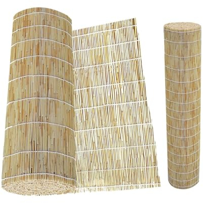 MObyat Schilfmatte Sichtschutzmatte Schilfrohrmatte 50 60 70 75 80 90 100 140 160cm Hoch Natur Sichtschutz Windschutz Schilf Individuell Gestaltbar Schilfmatten Sichtschutz Zaun