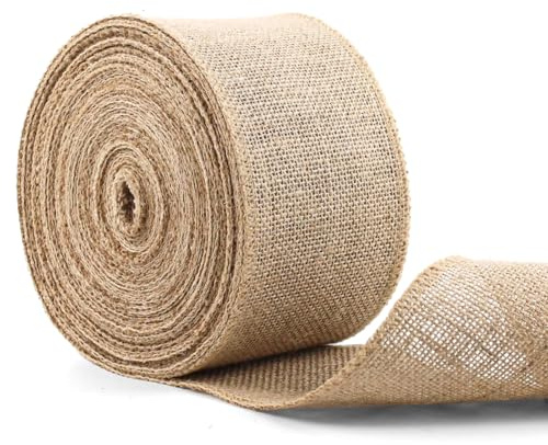 Juteband Breit 10cm, Jute-Wickelstreifen, 20M Nature-Juteband Rolle | 10cm*20m Juteband für Pflanzen Frostschutz und Feuchtigkeit, Winterschutz, Geschenkverpackung, Garten Dekoration