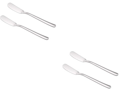 Amosfun 4 Stück Butterstreuer beheizte Butterstreicher Creme Butteröl Butter- Brotaufstriche küchengadget küche gadget kitchenware Buttermesser aus Edelstahl Marmeladenverteiler
