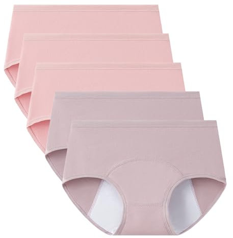 Necalisi Ultra Soft Panties Periodenslip Mischfarbe-5 Damen 30ML, Menstruation Unterhosen, MenstruationsunterwäSche, PeriodenunterschwäSche Starke Blutung Für Frauen höschen 5 pcs 3XL