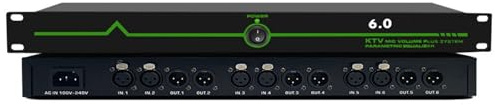 Vituord Professioneller Rückkopplungsunterdrücker, 6-in-6-Out-Mikrofon-Anti-Heul-Rückkopplungsfrequenz-Shifter, Mikrofonbühne KTV-Effektor, Für Performance-Bühnenkonferenzen