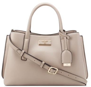 Nine West Damen Leonel Satchel etta, Tote, geldbörse, AVA, Tasche, Designer, Bimsstein