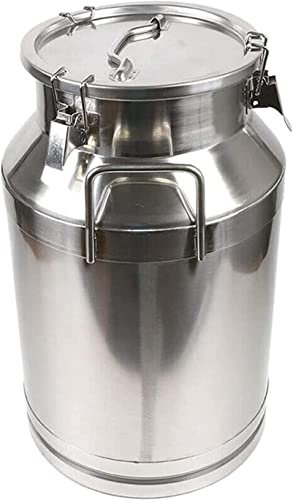 Generisch Milchkanne mit Silikondeckel, Milchtransporteimer aus Edelstahl 304, Weineimer, Flasche, Milchkännchen, Ölfass für den Lagertank für flüssige und Feste Stoffe, 40 l