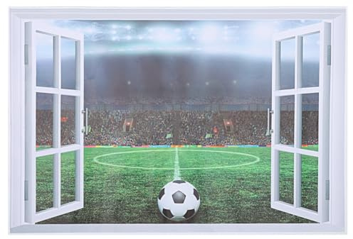 Homoyoyo Football Stadium Wall Sticker Window Home Decor Wallpaper for Bedroom Walls Wall Decorations House Decor Poster Sports Soccer Wall Art Decor Playroom Wall Decals Neon PVC