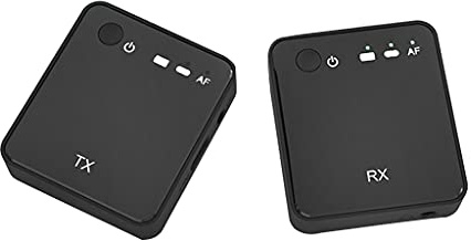 Lavalier - Micrófono transmisor receptor para PC, smartphone, cámara, micrófono de solapa, patrón cardioide negro