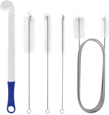 QWORK® 5 Stück Reinigungsbürsten Set, Bürsten Glaswaren, Abflussreiniger Bürste, für Flaschen, Aquarium, Ausguss