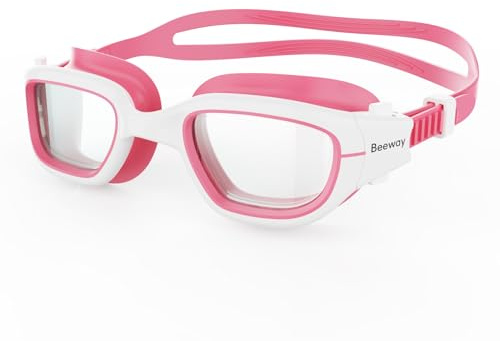 BEEWAY Kids Swimming Goggles for Boys Girls Age 6-14 Anti Fog & Leak Proof