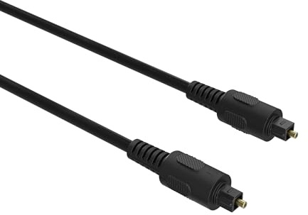AVF Optical Audio Cable, 2m, Nickel-Plated Connectors | 2m optical audio cable for TV; nickel-plated connectors for signal transfer; soundbar connection for home cinema