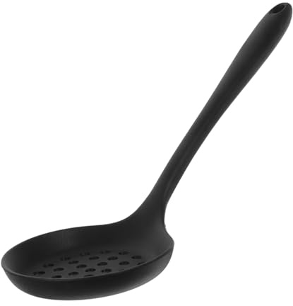 Schiumarola in Silicone per Cucina, Antiaderente e Resistente al Calore | Cucchiaio Scolapasta per Olio e Verdure, Manico, Utensile da Cottura per Uso Domestico Colore Casuale