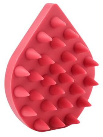 DECOMELODY Spazzola da Bagno in Silicone per Massaggio Cuoio Capelluto, Pettine Portatile per Shampoo Punte Morbide, Massaggiatore Testa Multifunzionale per Casa e Viaggi
