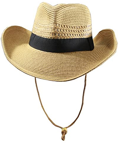 SYT-MD Cappelli Panama da Uomo di Grandi Dimensioni Cappellino da Cowboy Pieghevole con Testa Grande Cappellino da Cowboy Plus Size Cappello di Paglia 58CM 60CM 62CM(Khaki,62cm)