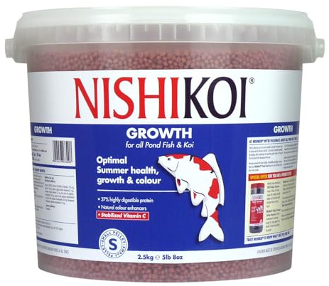 Nishikoi Growth Complete Food for Koi and Pond Fish - Small Pellets - 2.5kg