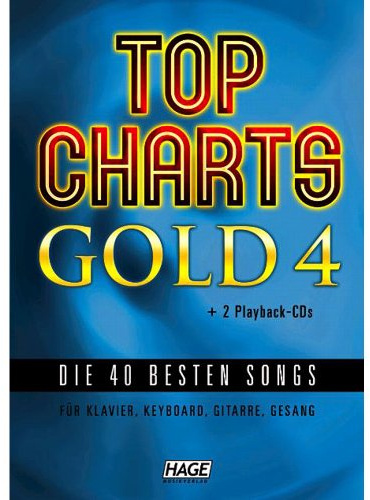 Top Charts Gold Band 4 (+ 2 CD's) : Songbook Klavier/Keyboard/Gesang/Gitarre - plus praktischen Bleistift